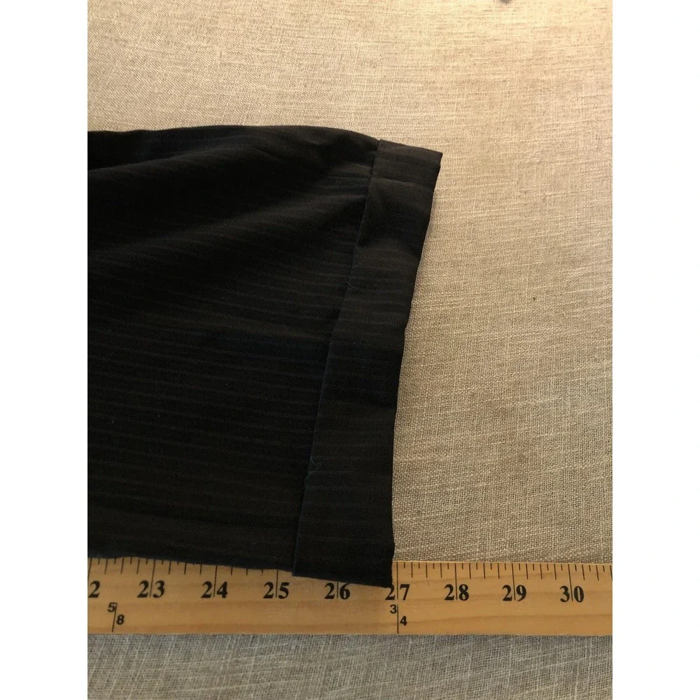 Henry Grethel Design Suit Mens 44R Black Pinstripe 2 Piece 2 Button Pleated
